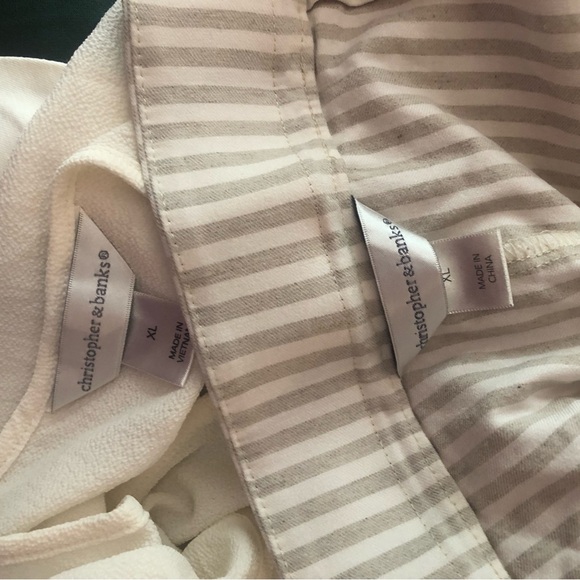 Christopher & Banks cream skirt & blouse set XL - Picture 4 of 4